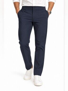 NWT Banana Republic Performance Tailored Pants Navy 34x32